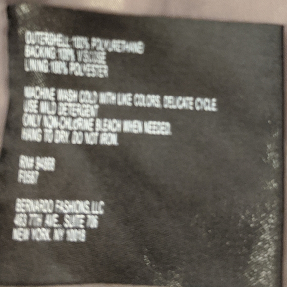 Bernardo Taupe Faux Leather Zipped Jacket Medium - Picture 6 of 8